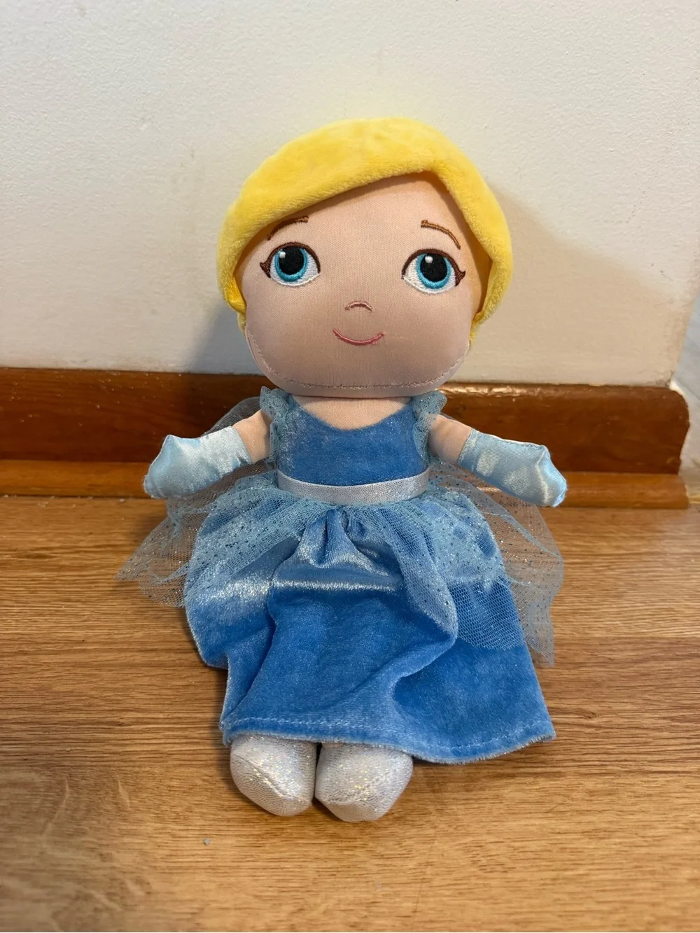 Cinderella Baby Blue Dress Princess Plush Toy DISNEY Baby Stuffed Doll 12